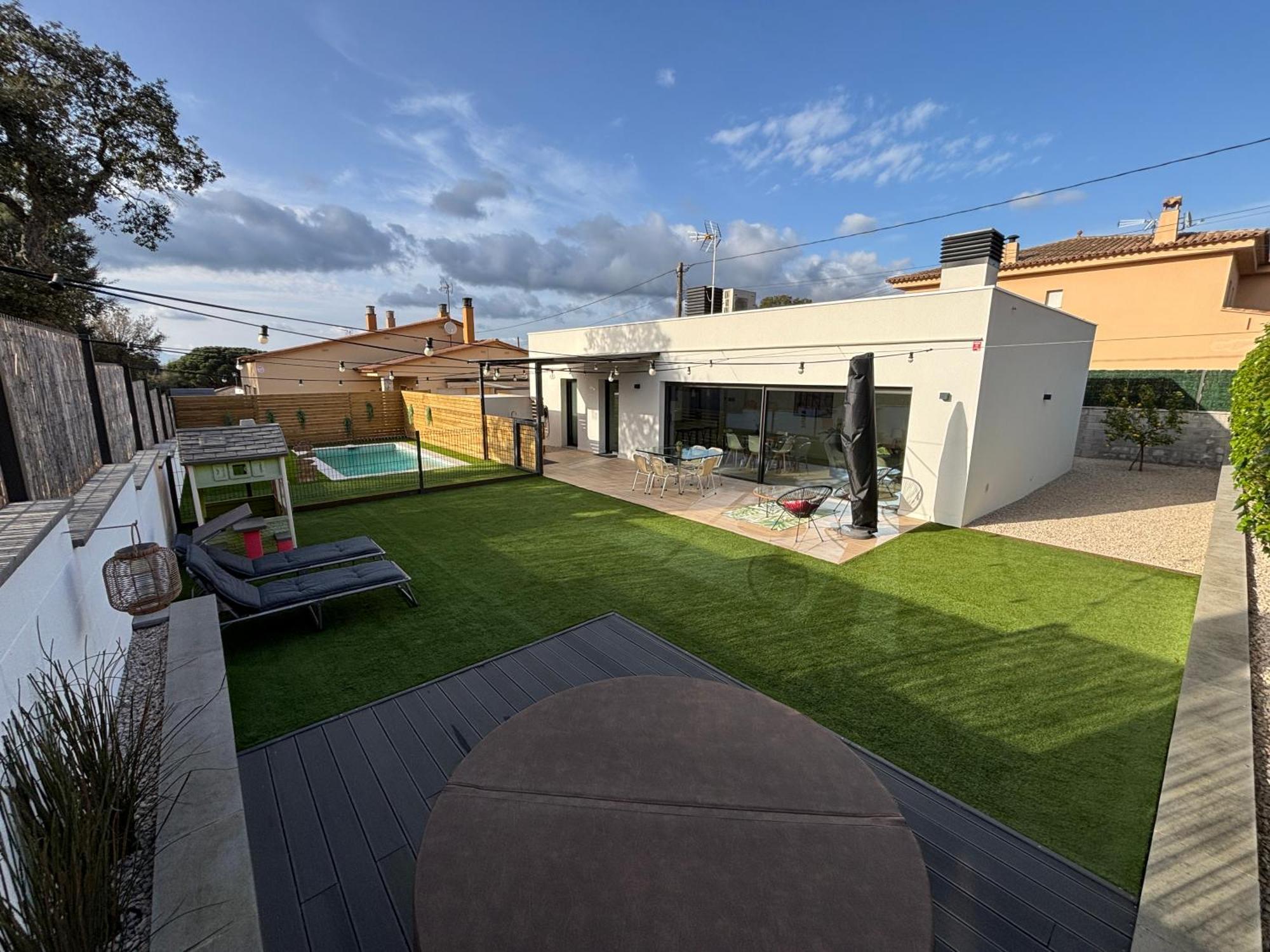 Espectacular Casa En Llagostera - Costa Brava, Con Piscina Bagian luar foto